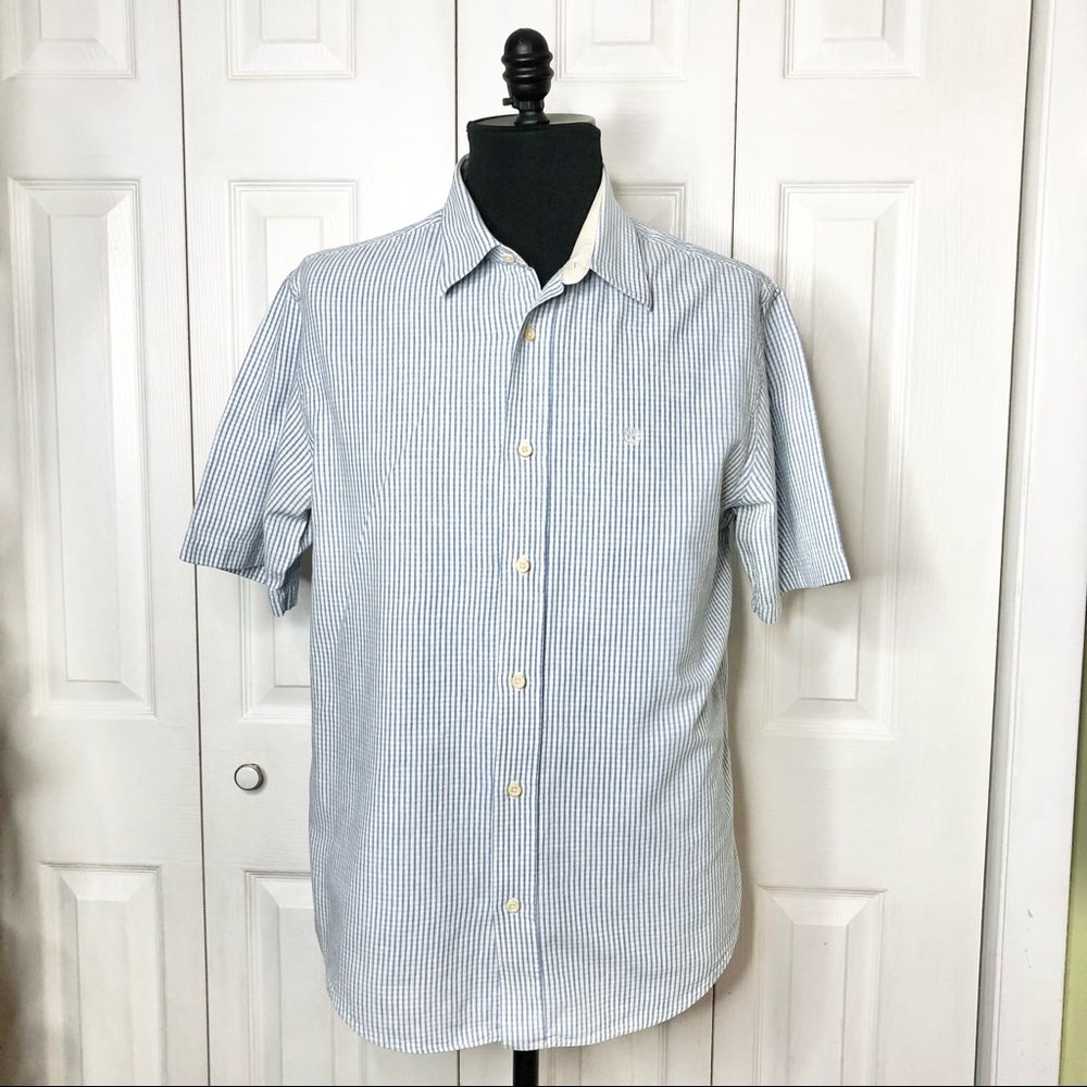 Timberland relaxed fit engineer stripe short sleeve shirt